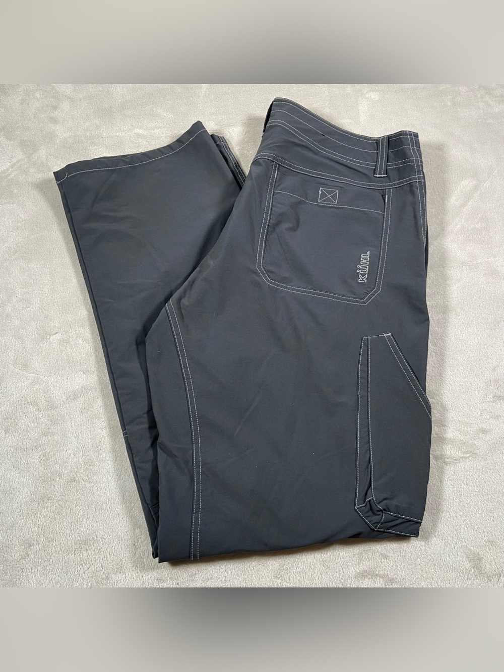 Kuhl Renegade Pants Nylon Stretch Hiking 36x34 Mens Grey Outdoors Trail Gorpcore